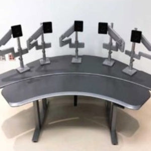 Standing desk monitor arms