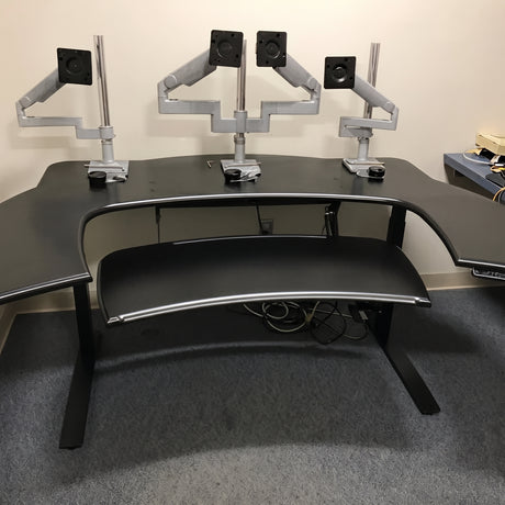 FLEXO Wrap - Dual Surface 2 Leg Sit-Stand Workstation: 74X48
