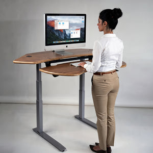 Flexo Corner - Dual Surface 2 Leg Sit-Stand Workstation