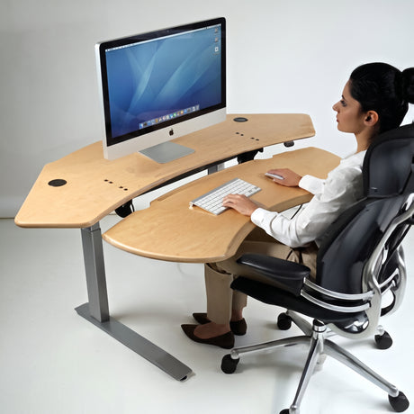 Flexo Corner - Dual Surface 2 Leg Sit-Stand Workstation