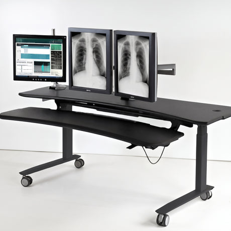 Flexo Straight - Dual Surface, 2 Leg Sit-Stand Workstation