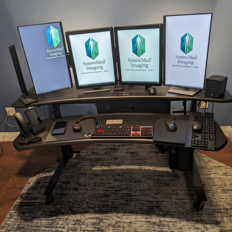 Flexo Straight - Dual Surface, 2 Leg Sit-Stand Workstation