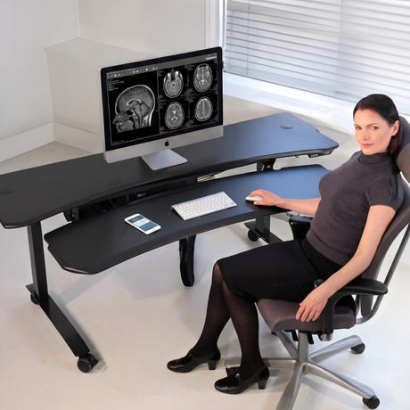 Flexo Straight - Dual Surface, 2 Leg Sit-Stand Workstation