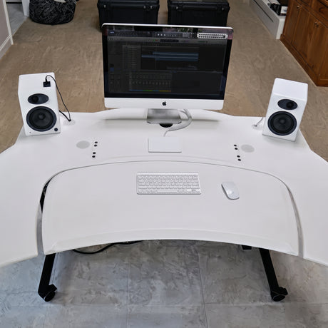 FLEXO Wrap - Dual Surface 2 Leg Sit-Stand Workstation: 74X48