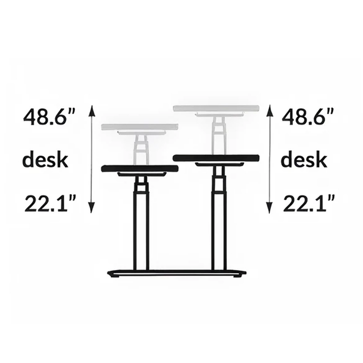 ProPlus - Dual Surface 4 Leg Sit-Stand Corner Workstation: 88x47
