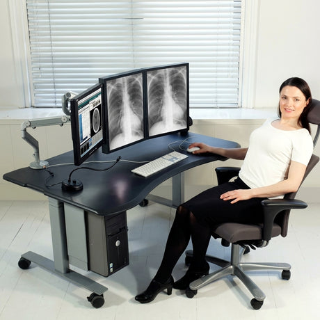 Level 2 Plus: Sit-to-Stand Single Surface Radiology Workstation