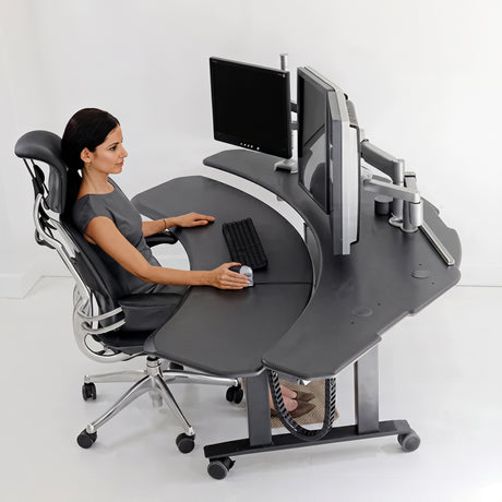 ProPlus - Dual Surface 4 Leg Sit-Stand Corner Workstation: 88x47