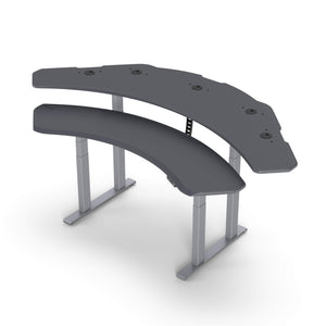ProPlus - Dual Surface 4 Leg Sit-Stand Corner Workstation: 88x47