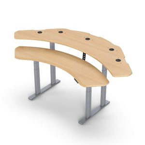ProPlus - Dual Surface 4 Leg Sit-Stand Corner Workstation: 88x47